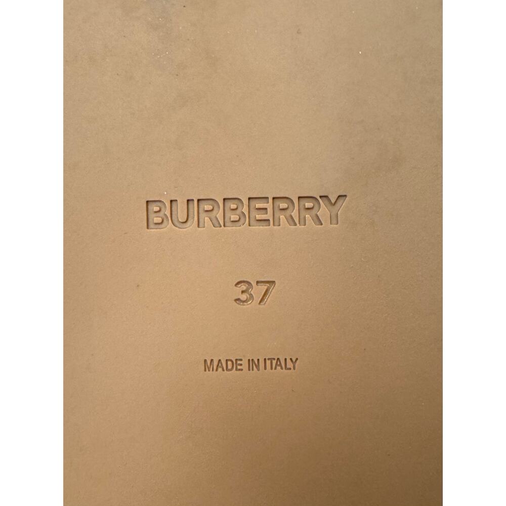 BURBERRY Yellow & Tan Thelma Color Block Leather Slides Sandals Sz. 37 MRSP $790 - Picture 8 of 8